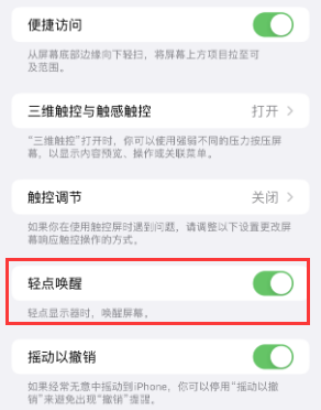 浑江苹果授权维修站分享iPhone轻点无法唤醒怎么办 