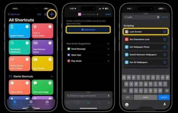 浑江苹果14锁屏维修店分享iPhone14升级iOS16.4后如何创建锁屏快捷方式 